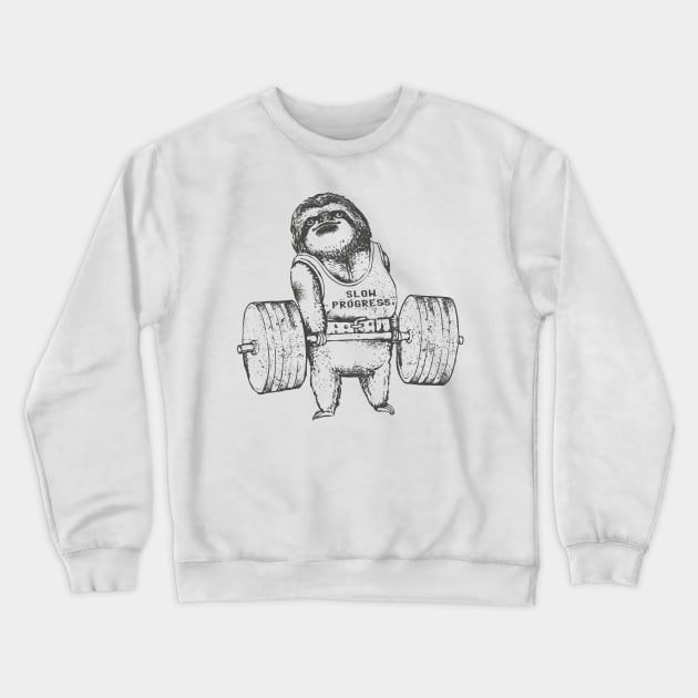 Sloth Lift Crewneck Sweatshirt by huebucket